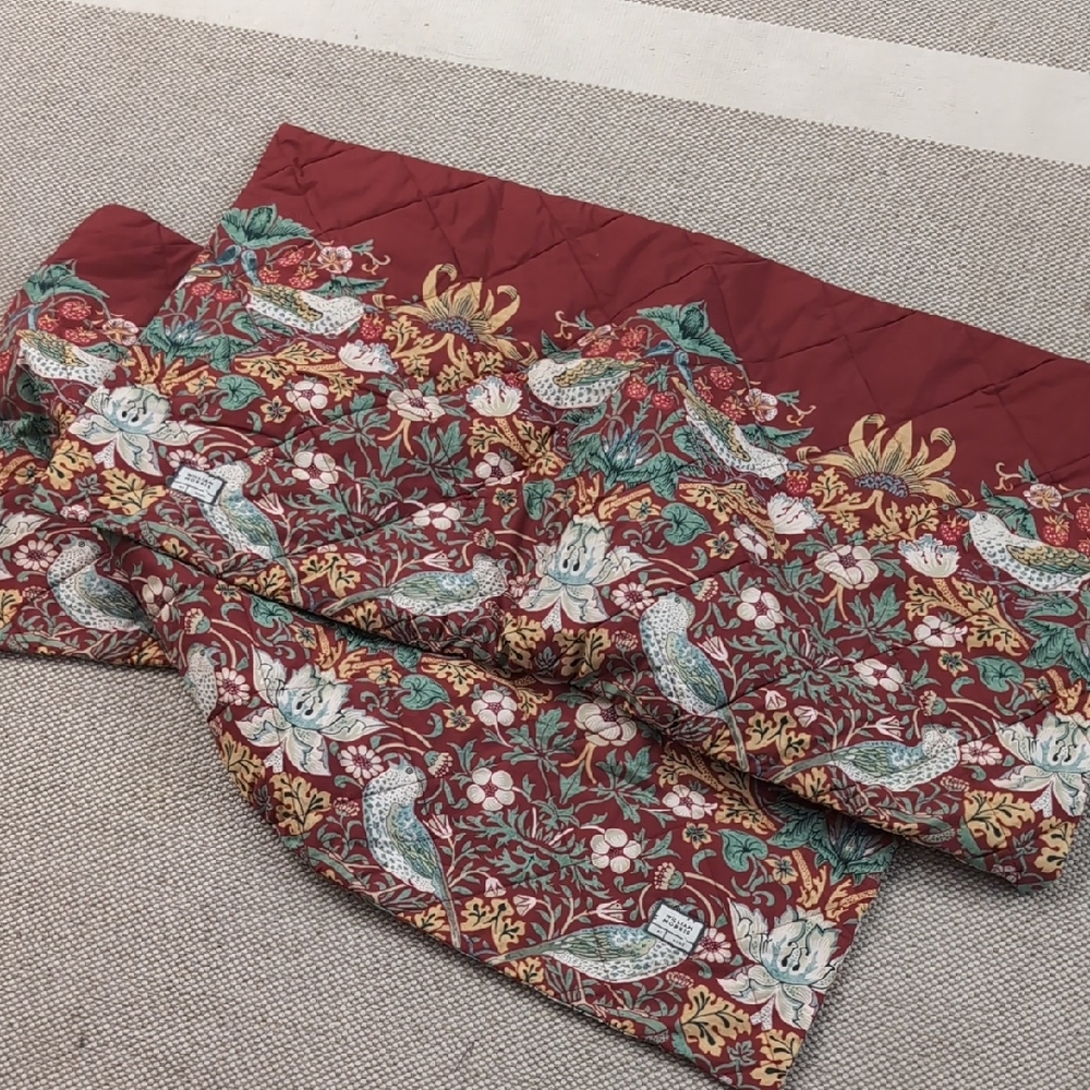 William Morris at Home Bird Print Pillow Cover Set Of Two